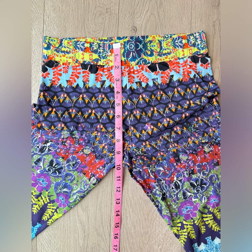 Desigual Johanna Vibrant Floral Indie Bohemian Colorful Leggings Size Medium - Picture 10 of 15